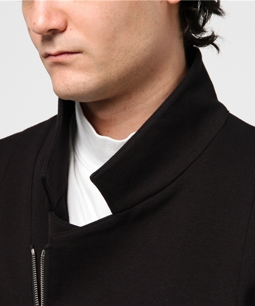 GalaabenD（ガラアーベント）の「ジップアップジャケット（ライダースジャケット・メンズ・チャコールグレー/ブラック・MEDIUM/LARGE/SMALL）」の6枚目の写真