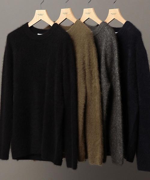BEAUTY&YOUTH UNITED ARROWS（ビューティーアンドユースユナイテッドアローズ）の「BY ∴ へアリー フォルム セーター◆（ニット/セーター・メンズ・ネイビー/オリーブ/ダークグレー/ブラック/ベージュ・LARGE/MEDIUM/SMALL/X-LARGE）」の10枚目の写真