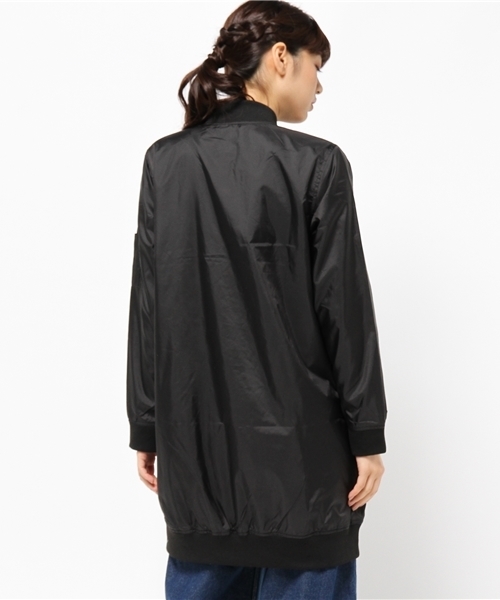 Pierrot(ピエロ)の「MA-1 ロング丈ブルゾン(MA-1・レディース・ブラック/カーキ・M/L)」の5枚目の写真