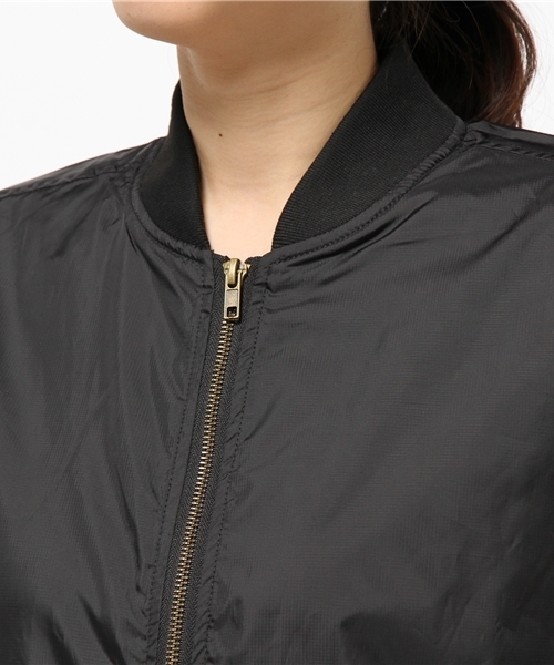 Pierrot(ピエロ)の「MA-1 ロング丈ブルゾン(MA-1・レディース・ブラック/カーキ・M/L)」の6枚目の写真