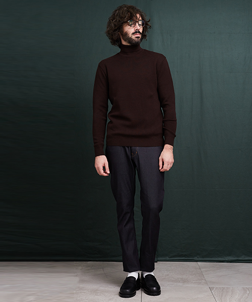 UNITED TOKYO（ユナイテッドトウキョウ）の「ZEGNA BARUFFA Cashwoolタートルネックニット（ニット/セーター・メンズ・ブラウン/グリーン/レッド/ネイビー/グレー/オフホワイト・1/3/2）」の17枚目の写真