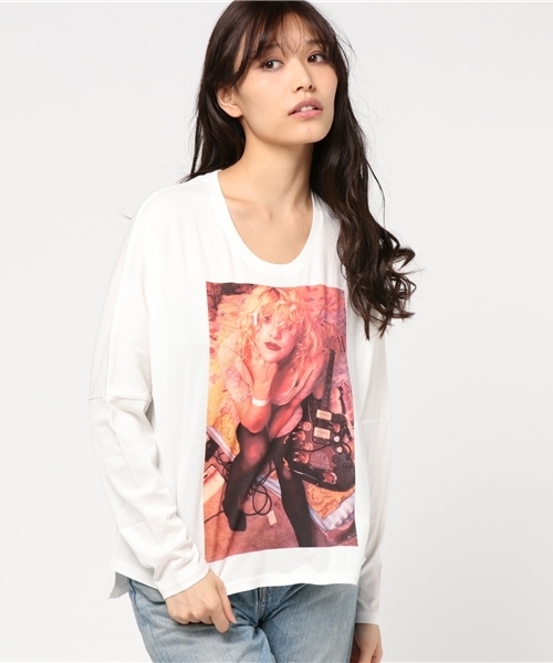 HYSTERIC GLAMOUR(ヒステリックグラマー)の「Courtney Love/COURTNEY1992 pt プルオーバー(Tシャツ/カットソー・レディース・ホワイト/パープル/ブラック・FREE)」の20枚目の写真