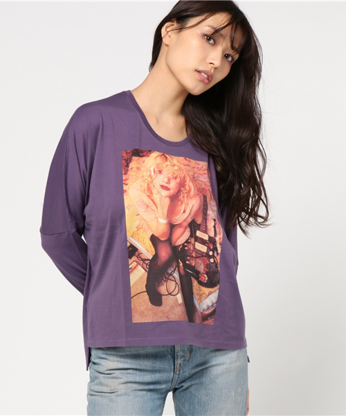 HYSTERIC GLAMOUR(ヒステリックグラマー)の「Courtney Love/COURTNEY1992 pt プルオーバー(Tシャツ/カットソー・レディース・ホワイト/パープル/ブラック・FREE)」の19枚目の写真