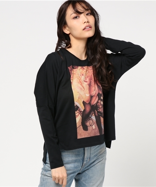 HYSTERIC GLAMOUR(ヒステリックグラマー)の「Courtney Love/COURTNEY1992 pt プルオーバー(Tシャツ/カットソー・レディース・ホワイト/パープル/ブラック・FREE)」の17枚目の写真