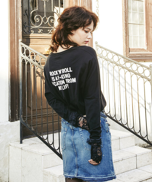 HYSTERIC GLAMOUR(ヒステリックグラマー)の「Courtney Love/COURTNEY1992 pt プルオーバー(Tシャツ/カットソー・レディース・ホワイト/パープル/ブラック・FREE)」の16枚目の写真