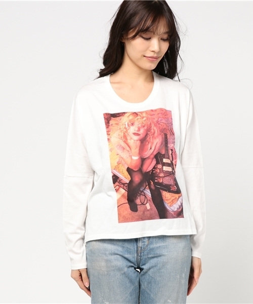 HYSTERIC GLAMOUR(ヒステリックグラマー)の「Courtney Love/COURTNEY1992 pt プルオーバー(Tシャツ/カットソー・レディース・ホワイト/パープル/ブラック・FREE)」の15枚目の写真