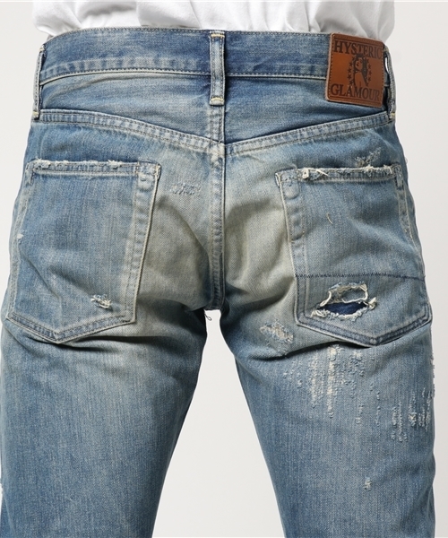 HYSTERIC GLAMOUR(ヒステリックグラマー)の「60s REMAKE加工デニム スリムストレートPT(デニムパンツ・メンズ・インディゴブルー・31inch/34inch/30inch/32inch/28inch/29inch)」の6枚目の写真