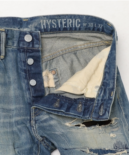 HYSTERIC GLAMOUR(ヒステリックグラマー)の「60s REMAKE加工デニム スリムストレートPT(デニムパンツ・メンズ・インディゴブルー・31inch/34inch/30inch/32inch/28inch/29inch)」の3枚目の写真