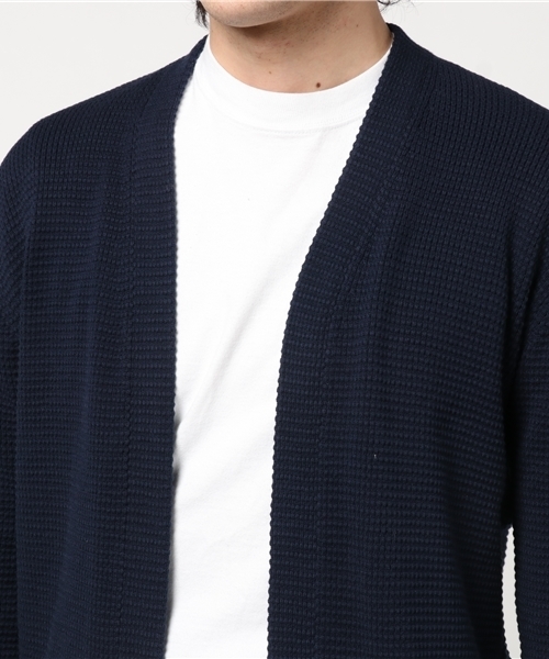 SHIPS JET BLUE(シップスジェットブルー)の「SHIPS JET BLUE: ノーボタン カーディガン(カーディガン/ボレロ・メンズ・ブラウン/オリーブ/ネイビー・LARGE/MEDIUM)」の7枚目の写真
