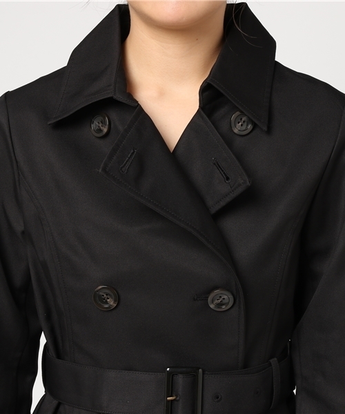 Honeys（ハニーズ）の「ハーフ丈トレンチコート（トレンチコート・レディース・ライトベージュ/グレー/ブラック/サックスブルー/ネイビー/ベージュ/ピンク・M/LL/L）」の11枚目の写真