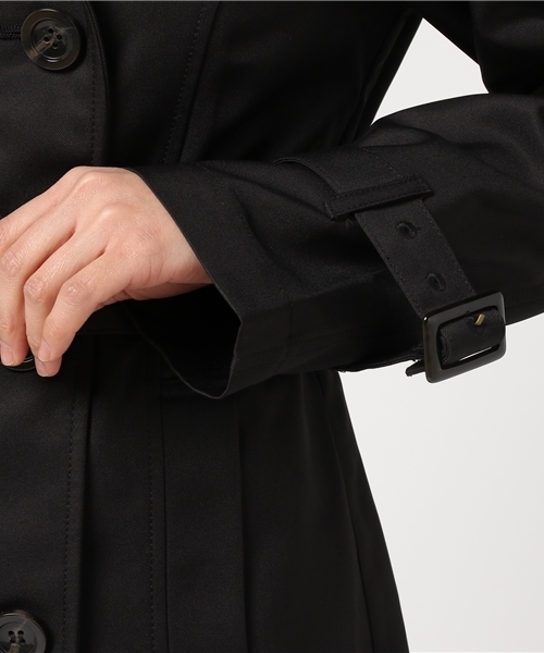 Honeys（ハニーズ）の「ハーフ丈トレンチコート（トレンチコート・レディース・ライトベージュ/グレー/ブラック/サックスブルー/ネイビー/ベージュ/ピンク・M/LL/L）」の14枚目の写真