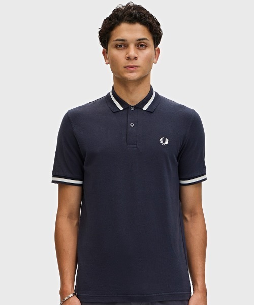 【FRED PERRY】美品 ポロシャツ グリーン×ブルー イングランド製 FRED PERRY】美品 ポロシャツ グリーン×ブルー イングランド製