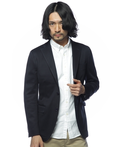 SHIPS（シップス）の「SD: JERSEY SINGLE 2BUTTON SLIM FIT SOLID JACKET（テーラードジャケット・メンズ・ネイビー/グレー/ブラック・44/48/46/50/42/52）」の6枚目の写真