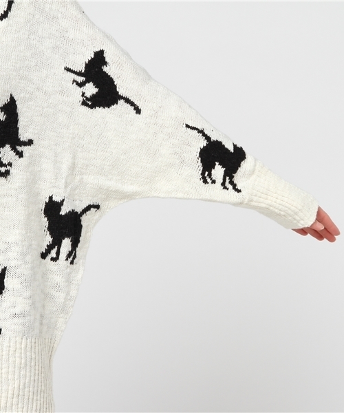 ヒステリックグラマー 黒猫柄カーディガン BLACK CAT ヒステリックグラマーCAT猫刺繍 ブラックカーディガン THE HYSTERICS