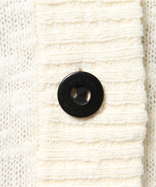 ヒステリックグラマー 黒猫柄カーディガン BLACK CAT ヒステリックグラマーCAT猫刺繍 ブラックカーディガン THE HYSTERICS