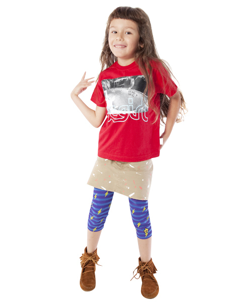 X-girl Stages（エックスガールステージス）の「S/S TEE “BACKYARD” (4T～6T)（Tシャツ/カットソー・キッズ・ホワイト/アッシュグレー/レッド・4T/5T/6T）」の10枚目の写真