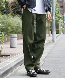 coen | ツイルワイドテーパードベルテッドパンツ(チノパンツ)