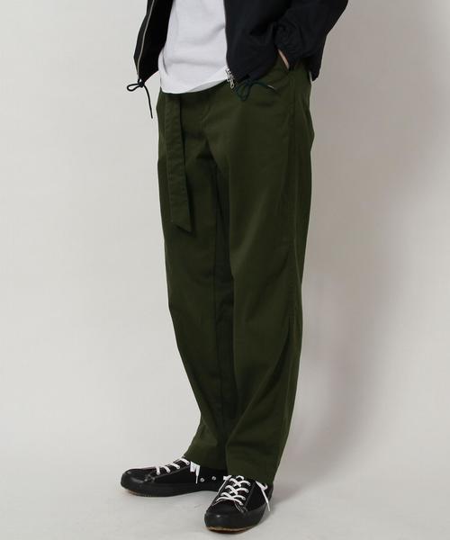 coen(コーエン)の「ツイルワイドテーパードベルテッドパンツ(チノパンツ・メンズ・ベージュ/オリーブ・X-LARGE/MEDIUM/SMALL/LARGE)」の6枚目の写真