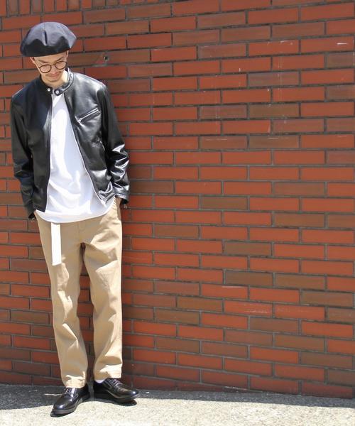 coen（コーエン）の「ツイルワイドテーパードベルテッドパンツ（チノパンツ・メンズ・ベージュ/オリーブ・X-LARGE/SMALL/LARGE/MEDIUM）」の19枚目の写真