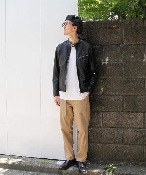 coen（コーエン）の「ツイルワイドテーパードベルテッドパンツ（チノパンツ・メンズ・ベージュ/オリーブ・X-LARGE/SMALL/LARGE/MEDIUM）」の22枚目の写真