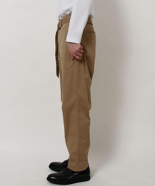 coen（コーエン）の「ツイルワイドテーパードベルテッドパンツ（チノパンツ・メンズ・ベージュ/オリーブ・X-LARGE/SMALL/LARGE/MEDIUM）」の13枚目の写真