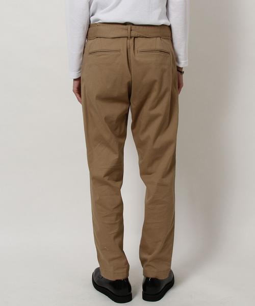 coen（コーエン）の「ツイルワイドテーパードベルテッドパンツ（チノパンツ・メンズ・ベージュ/オリーブ・X-LARGE/SMALL/LARGE/MEDIUM）」の14枚目の写真