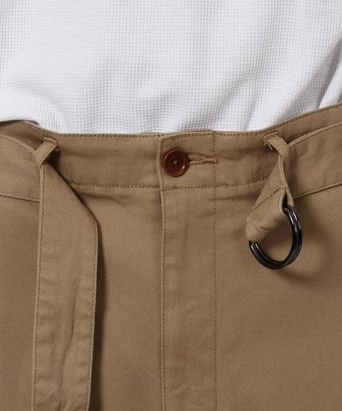 coen（コーエン）の「ツイルワイドテーパードベルテッドパンツ（チノパンツ・メンズ・ベージュ/オリーブ・X-LARGE/SMALL/LARGE/MEDIUM）」の7枚目の写真