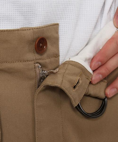coen（コーエン）の「ツイルワイドテーパードベルテッドパンツ（チノパンツ・メンズ・ベージュ/オリーブ・X-LARGE/SMALL/LARGE/MEDIUM）」の8枚目の写真