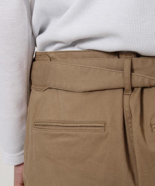 coen（コーエン）の「ツイルワイドテーパードベルテッドパンツ（チノパンツ・メンズ・ベージュ/オリーブ・X-LARGE/SMALL/LARGE/MEDIUM）」の9枚目の写真