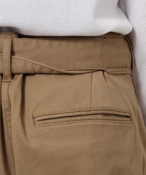 coen（コーエン）の「ツイルワイドテーパードベルテッドパンツ（チノパンツ・メンズ・ベージュ/オリーブ・X-LARGE/SMALL/LARGE/MEDIUM）」の11枚目の写真