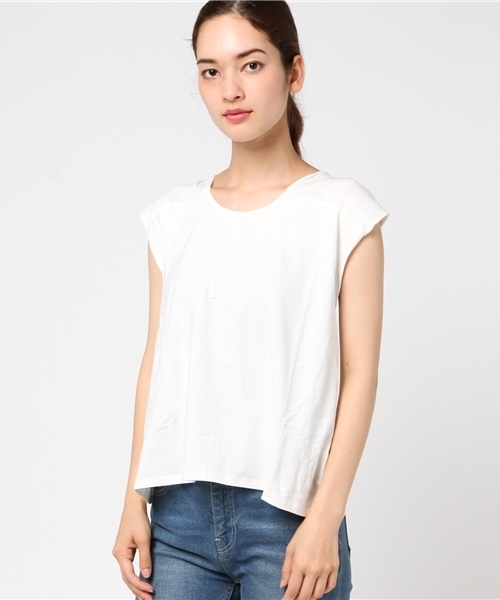 SLY（スライ）の「BACK TIE CUT TOPS（Tシャツ/カットソー・レディース・トップグレー/ホワイト/ブラック・FREE）」の11枚目の写真