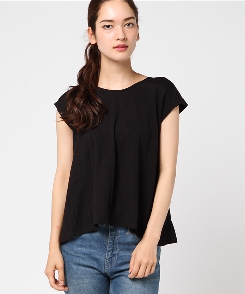 SLY（スライ）の「BACK TIE CUT TOPS（Tシャツ/カットソー・レディース・トップグレー/ホワイト/ブラック・FREE）」の12枚目の写真