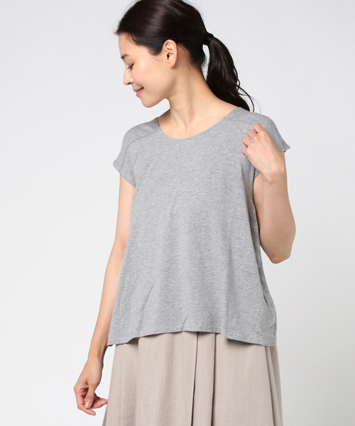 SLY（スライ）の「BACK TIE CUT TOPS（Tシャツ/カットソー・レディース・トップグレー/ホワイト/ブラック・FREE）」の13枚目の写真