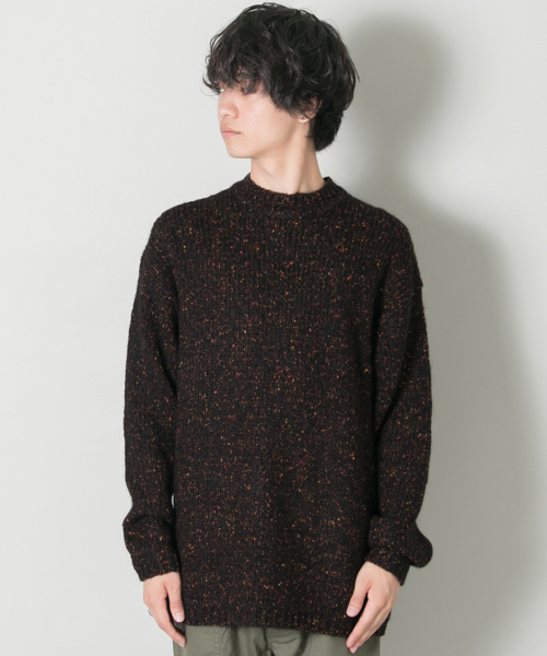 URBAN RESEARCH（アーバンリサーチ）の「Tartan クルーネックネップニット（ニット/セーター・メンズ・ブラック系その他/ベージュ系その他・LARGE/MEDIUM）」の3枚目の写真