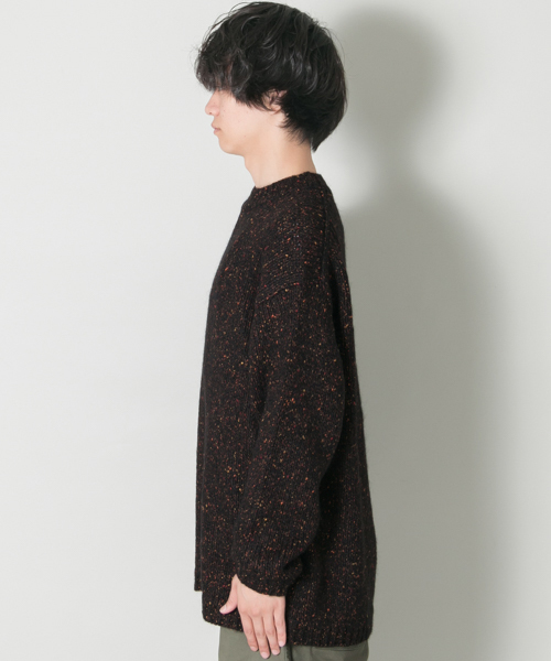 URBAN RESEARCH（アーバンリサーチ）の「Tartan クルーネックネップニット（ニット/セーター・メンズ・ブラック系その他/ベージュ系その他・LARGE/MEDIUM）」の8枚目の写真