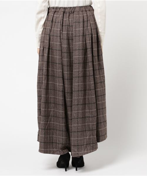 MERLOT（メルロー）の「チェック柄テールカットスカート0066（スカート・レディース・チャコールグレー/ブラウン・FREE）」の12枚目の写真