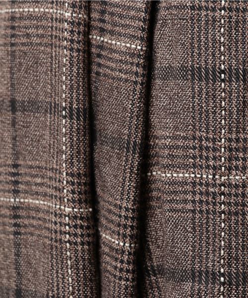 MERLOT（メルロー）の「チェック柄テールカットスカート0066（スカート・レディース・チャコールグレー/ブラウン・FREE）」の10枚目の写真