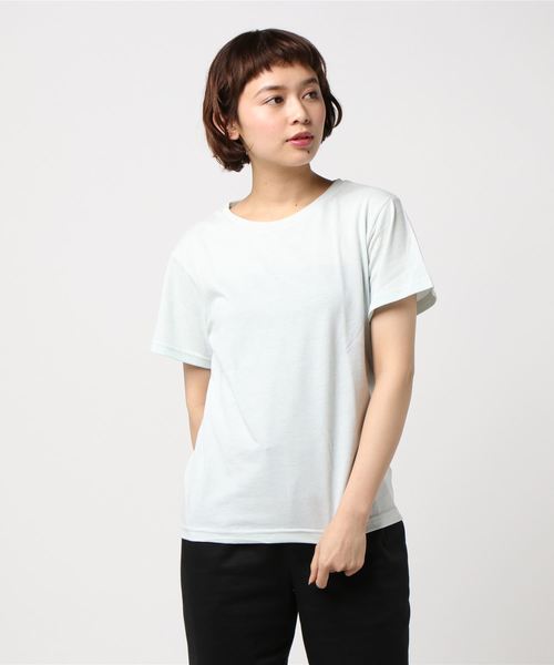 WEGO(ウィゴー)の「WEGO/無地Tシャツ(Tシャツ/カットソー・レディース・ブルー/サックスブルー/グリーン系その他/ブラック/レッド/ライトピンク・FREE)」の3枚目の写真