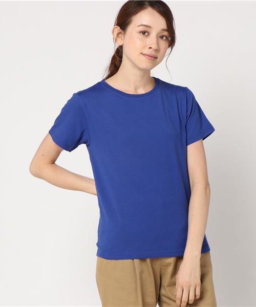 WEGO(ウィゴー)の「WEGO/無地Tシャツ(Tシャツ/カットソー・レディース・ブルー/サックスブルー/グリーン系その他/ブラック/レッド/ライトピンク・FREE)」の1枚目の写真