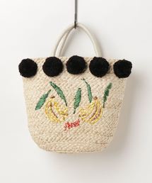 Casselini | 【Casselini(キャセリーニ)】ポンポン刺繍カゴバッグ(かごバッグ)