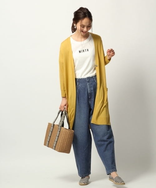 GLOBAL WORK（グローバルワーク）の「【WEB LIMITED】フレイドデニムバギーパンツ/786339（デニムパンツ・レディース・ブルー・MEDIUM/SMALL）」の2枚目の写真