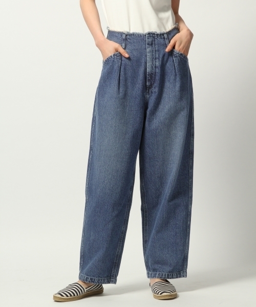 GLOBAL WORK（グローバルワーク）の「【WEB LIMITED】フレイドデニムバギーパンツ/786339（デニムパンツ・レディース・ブルー・MEDIUM/SMALL）」の3枚目の写真