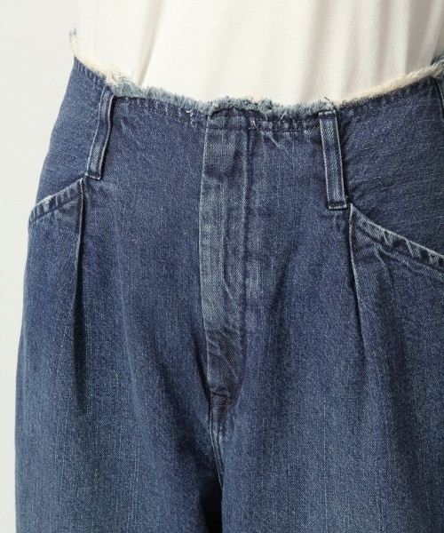 GLOBAL WORK（グローバルワーク）の「【WEB LIMITED】フレイドデニムバギーパンツ/786339（デニムパンツ・レディース・ブルー・MEDIUM/SMALL）」の6枚目の写真