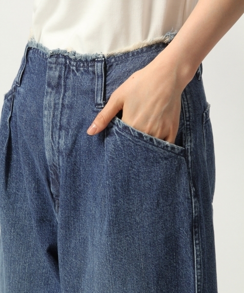 GLOBAL WORK（グローバルワーク）の「【WEB LIMITED】フレイドデニムバギーパンツ/786339（デニムパンツ・レディース・ブルー・MEDIUM/SMALL）」の7枚目の写真