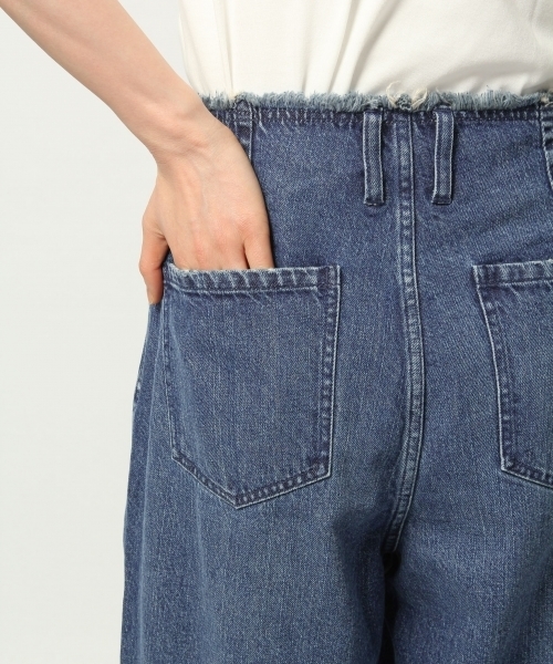 GLOBAL WORK（グローバルワーク）の「【WEB LIMITED】フレイドデニムバギーパンツ/786339（デニムパンツ・レディース・ブルー・MEDIUM/SMALL）」の9枚目の写真
