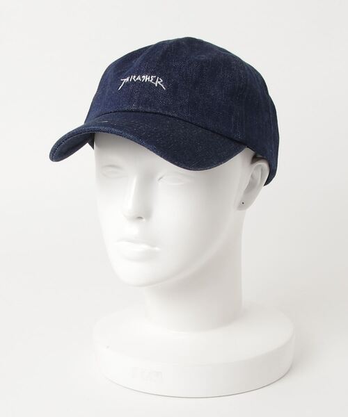 THRASHER（スラッシャー）の「【THRASHER×Mark Gonzales】GONZ 6パネル ローCAP（キャップ・メンズ・ホワイト/ネイビー/ライトブルー/インディゴブルー/ブラック/ベージュ/カーキ・FREE）」の7枚目の写真