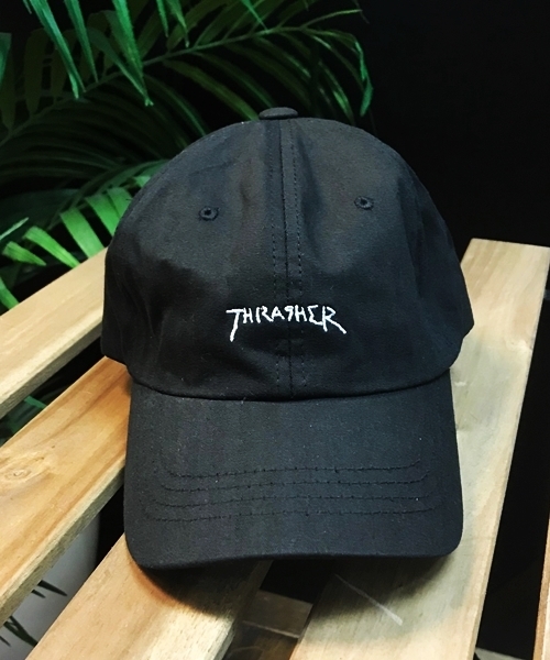 THRASHER（スラッシャー）の「【THRASHER×Mark Gonzales】GONZ 6パネル ローCAP（キャップ・メンズ・ホワイト/ネイビー/ライトブルー/インディゴブルー/ブラック/ベージュ/カーキ・FREE）」の15枚目の写真