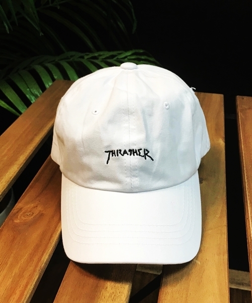 THRASHER（スラッシャー）の「【THRASHER×Mark Gonzales】GONZ 6パネル ローCAP（キャップ・メンズ・ホワイト/ネイビー/ライトブルー/インディゴブルー/ブラック/ベージュ/カーキ・FREE）」の14枚目の写真