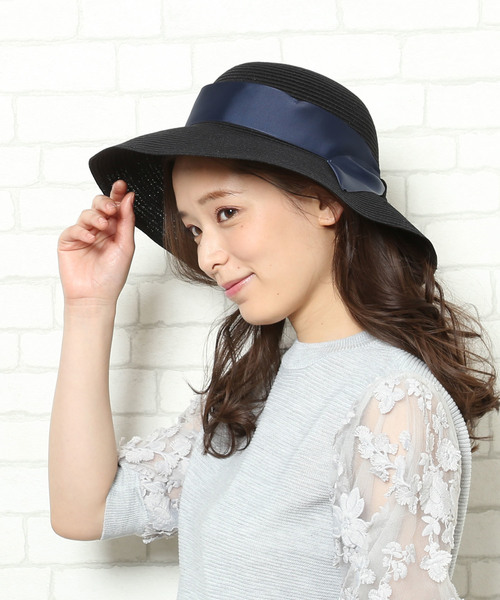 ROPE' PICNIC(ロペピクニック)の「ウォッシャブルビッグリボンブレードハット(ハット・レディース・ブラック/ベージュ/ホワイト系その他6・FREE)」の3枚目の写真