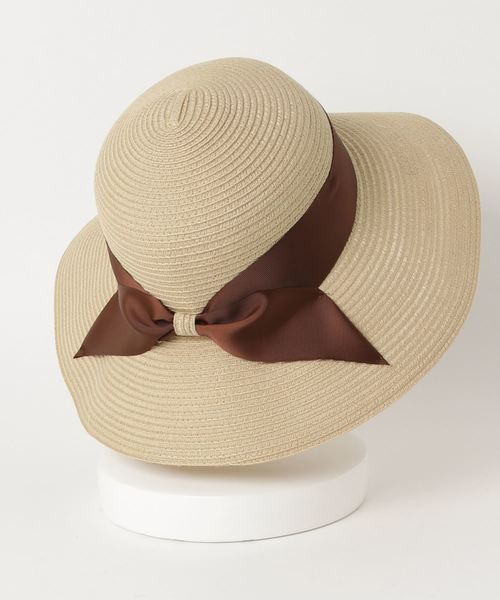 ROPE' PICNIC(ロペピクニック)の「ウォッシャブルビッグリボンブレードハット(ハット・レディース・ブラック/ベージュ/ホワイト系その他6・FREE)」の4枚目の写真